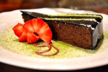 Flourless Chocolate cake. Like a slice of pudding!
